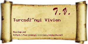 Turcsányi Vivien névjegykártya