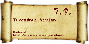 Turcsányi Vivien névjegykártya